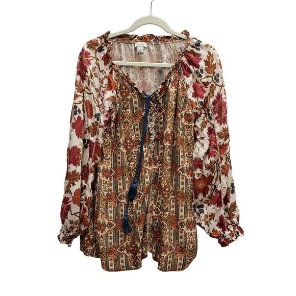 Sundance Beauties Grand Top Womens Size M Floral Mixed Print - Picture 2 of 16